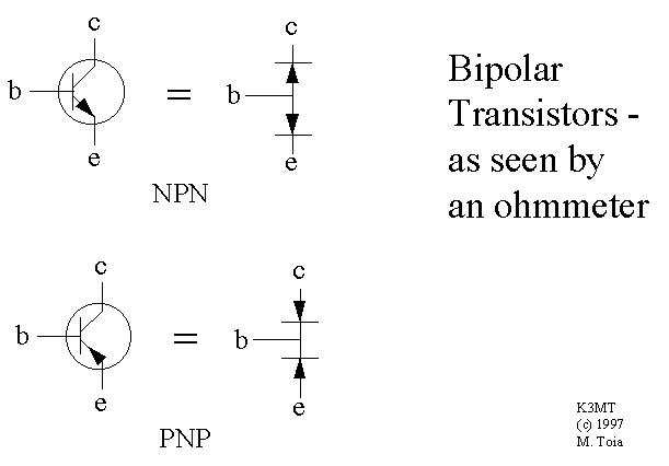 dual diodes of transistors